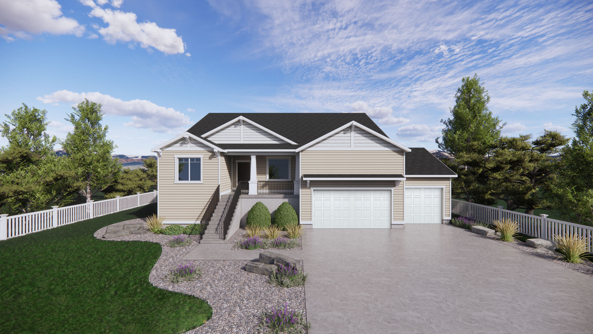 craftsman elevation rendering of our oakley plan in ogden, utah