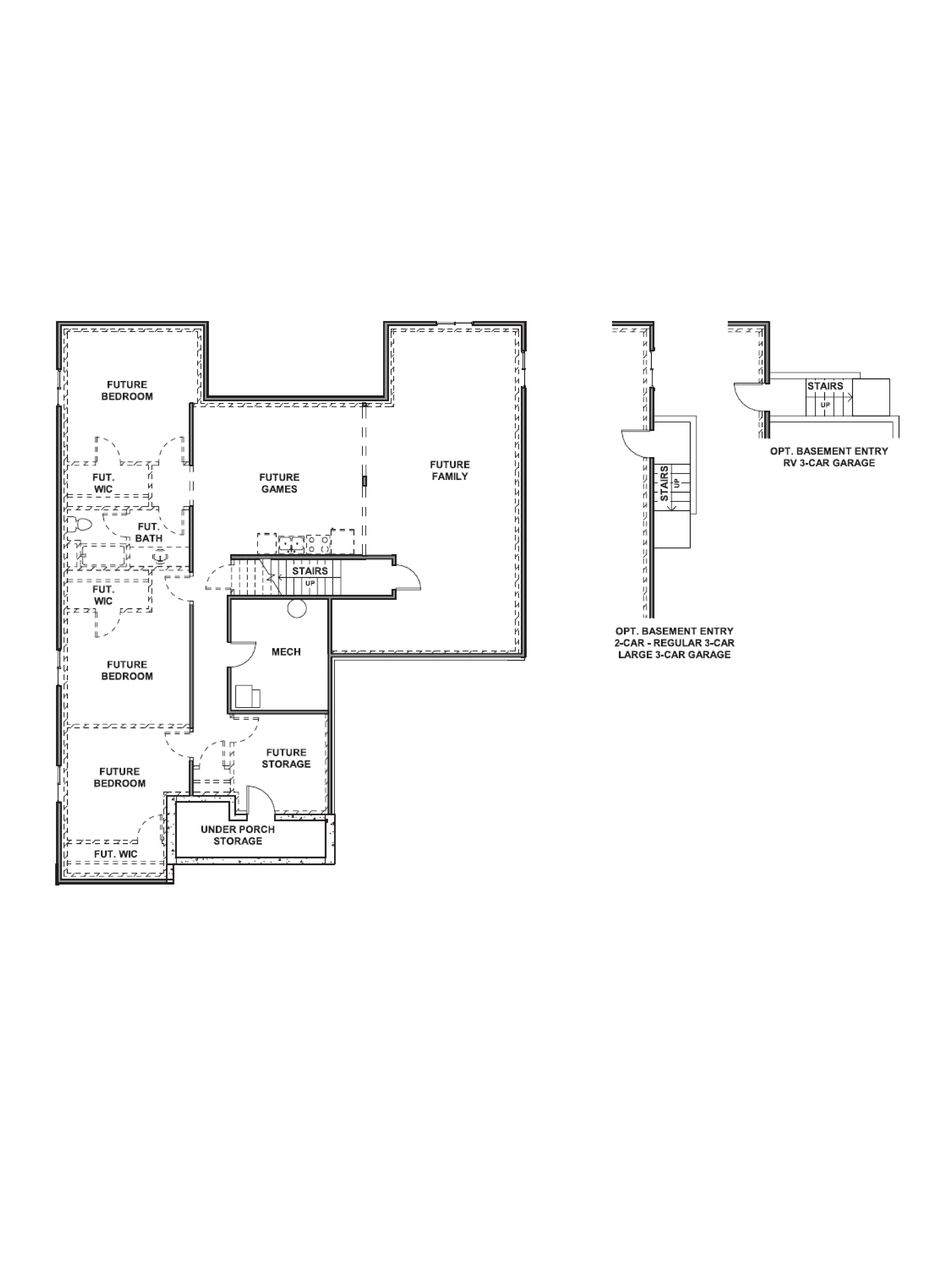 basement of the oakley plan in ogden, Utah