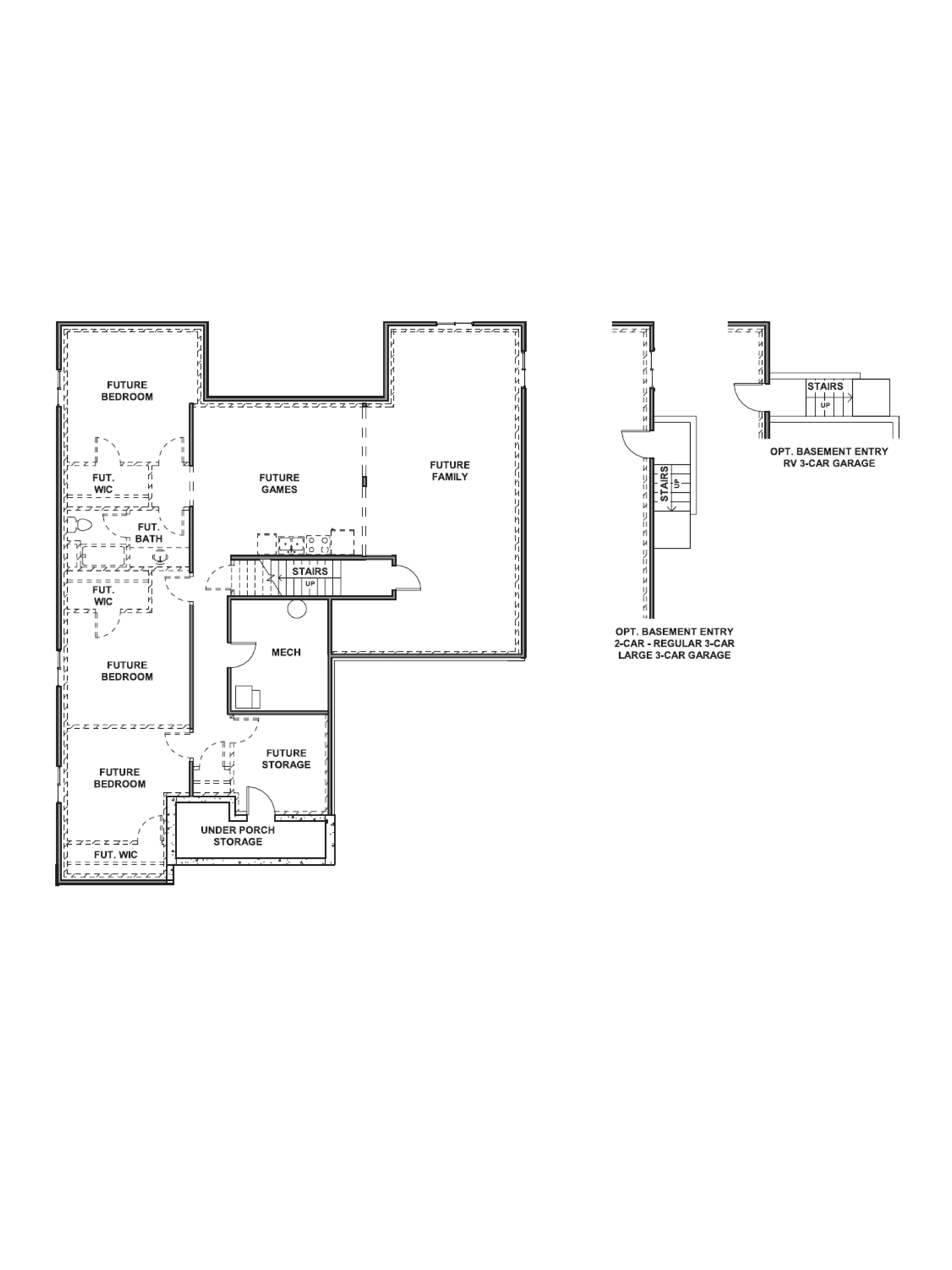 basement of the oakley plan in ogden, Utah