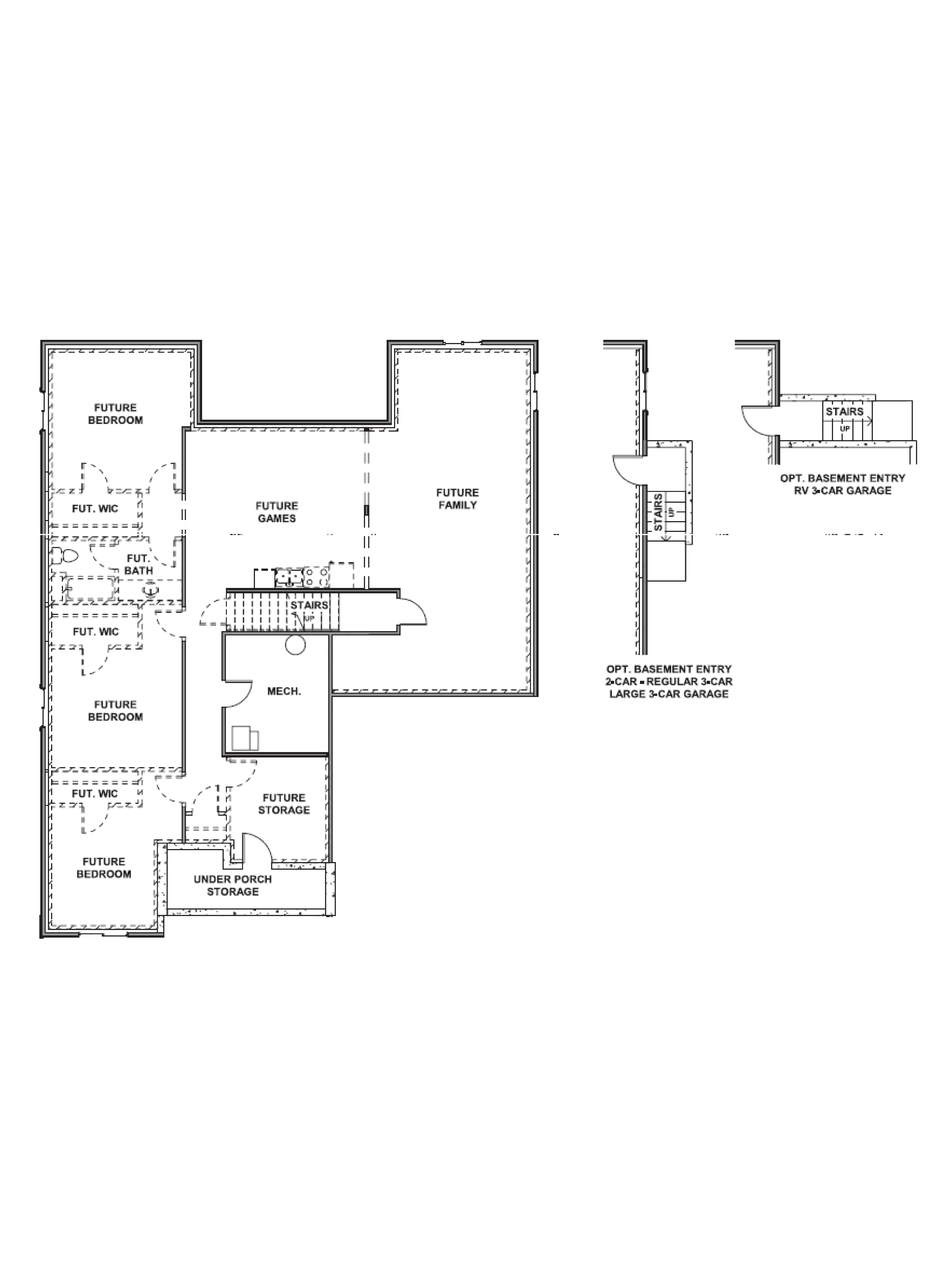 basement of the oakley plan in ogden, Utah