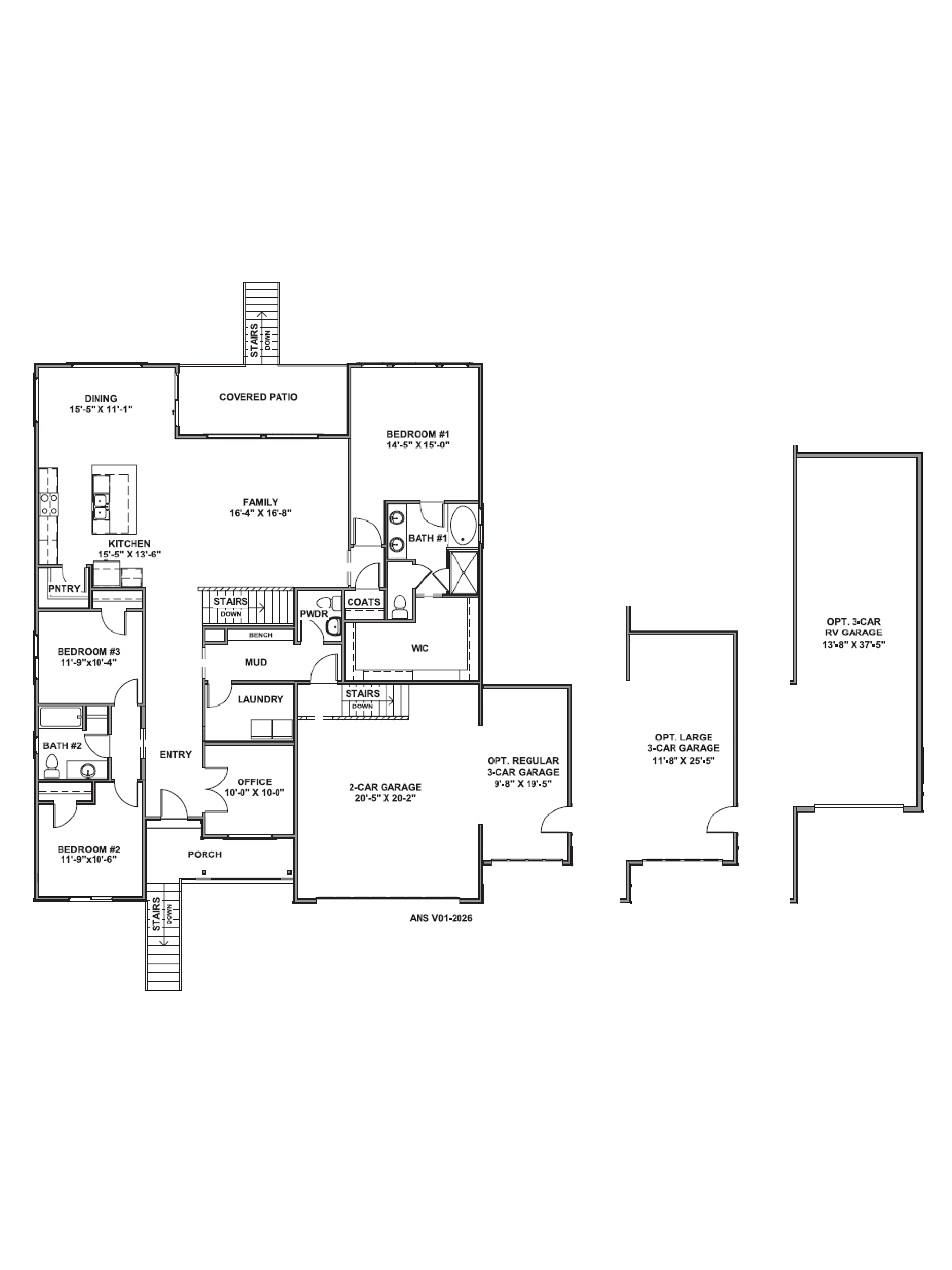 first floor of the oakley plan in ogden, Utah