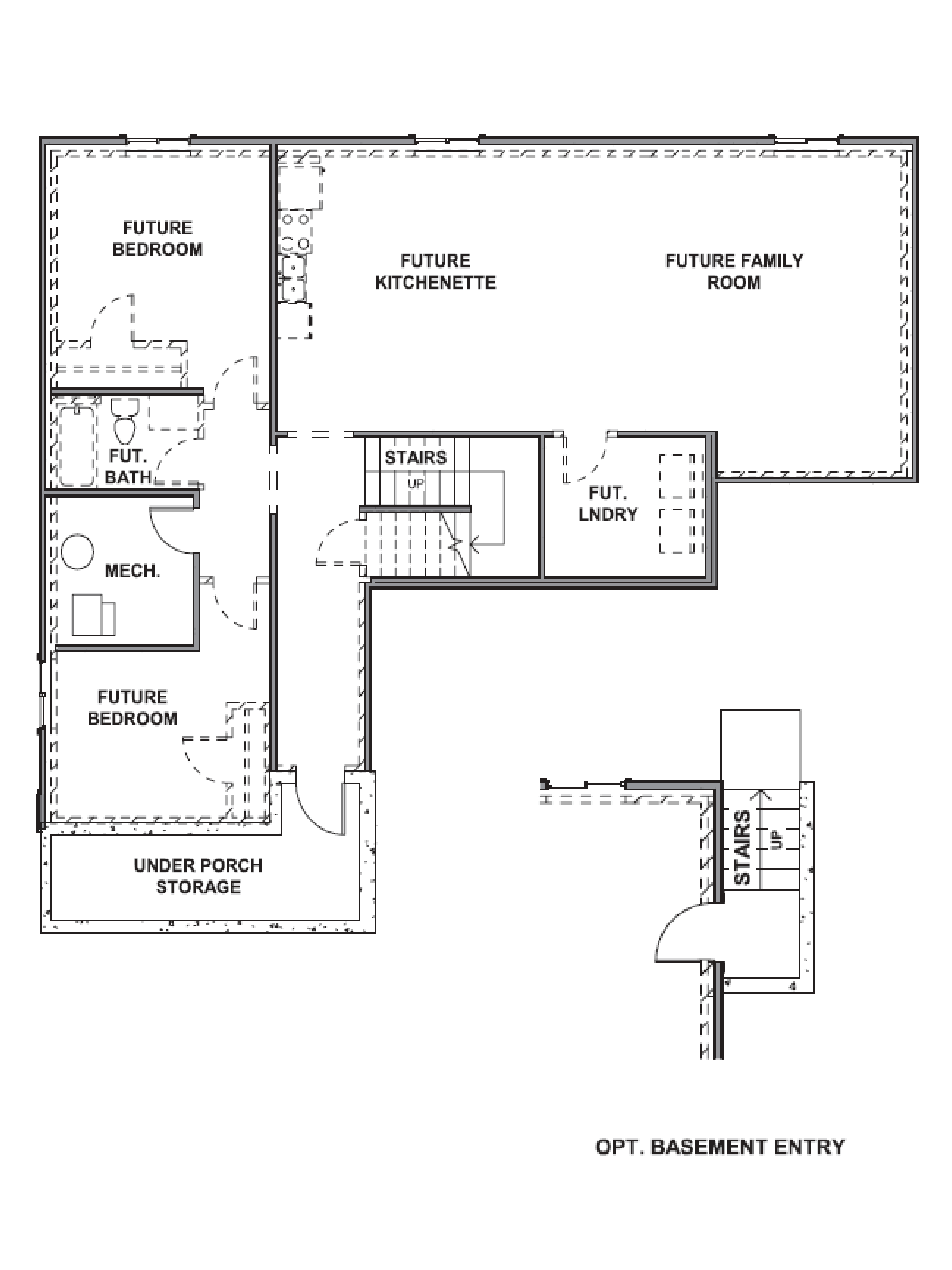 basement level of our harmony plan in ogden, utah