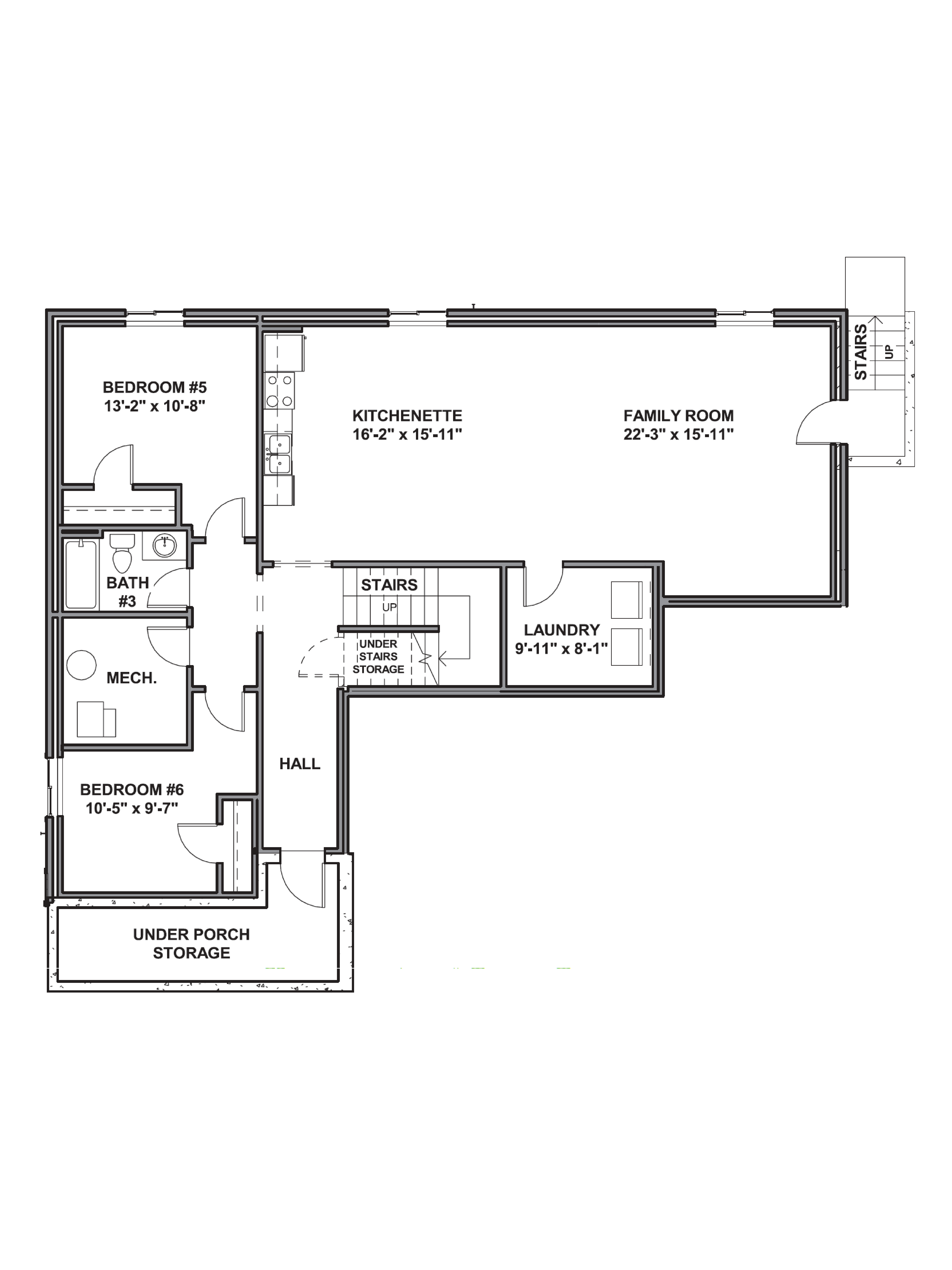 Basement level of our harmony plan in ogden, utah