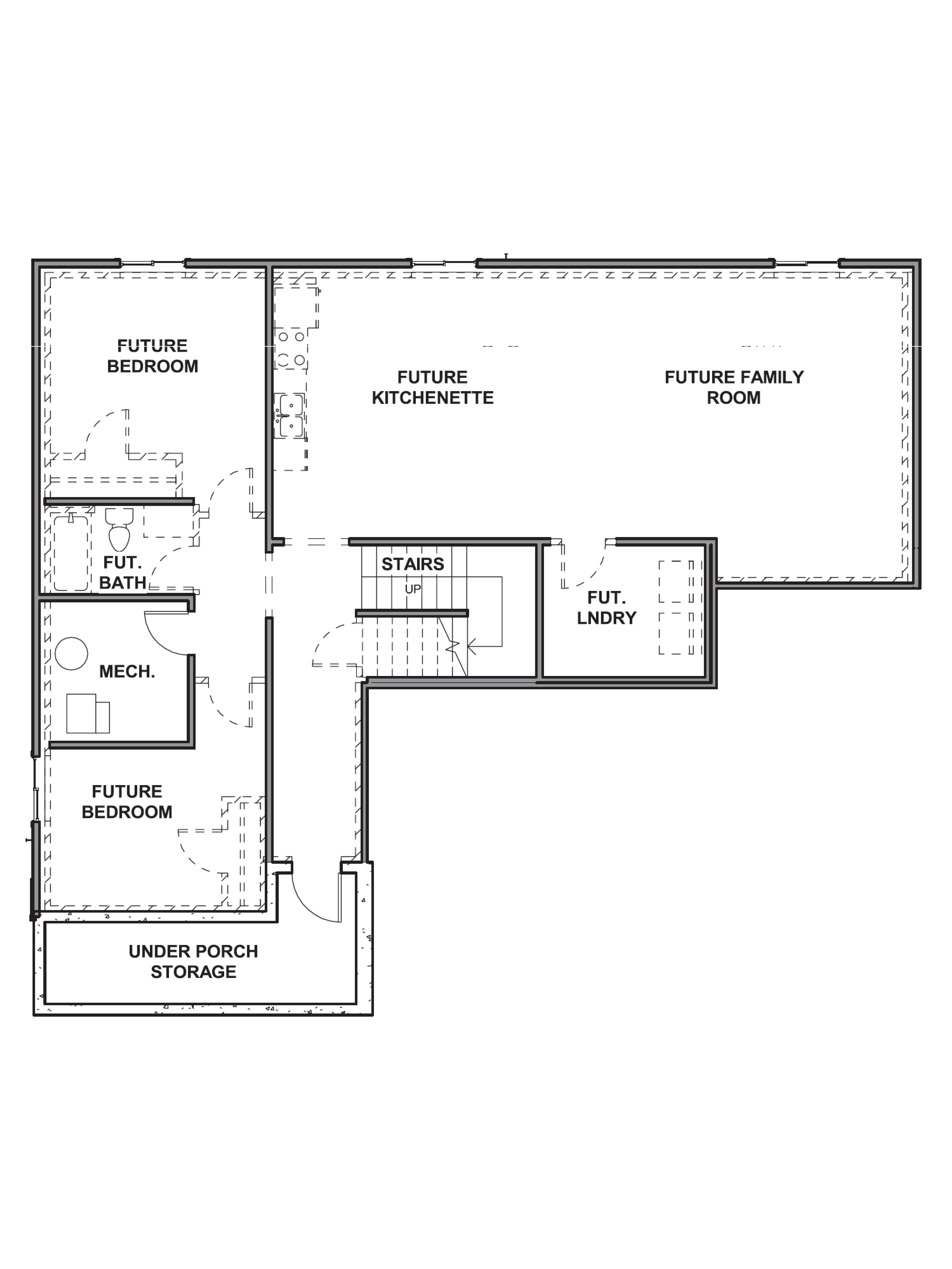 Basement level of our harmony plan in ogden, utah