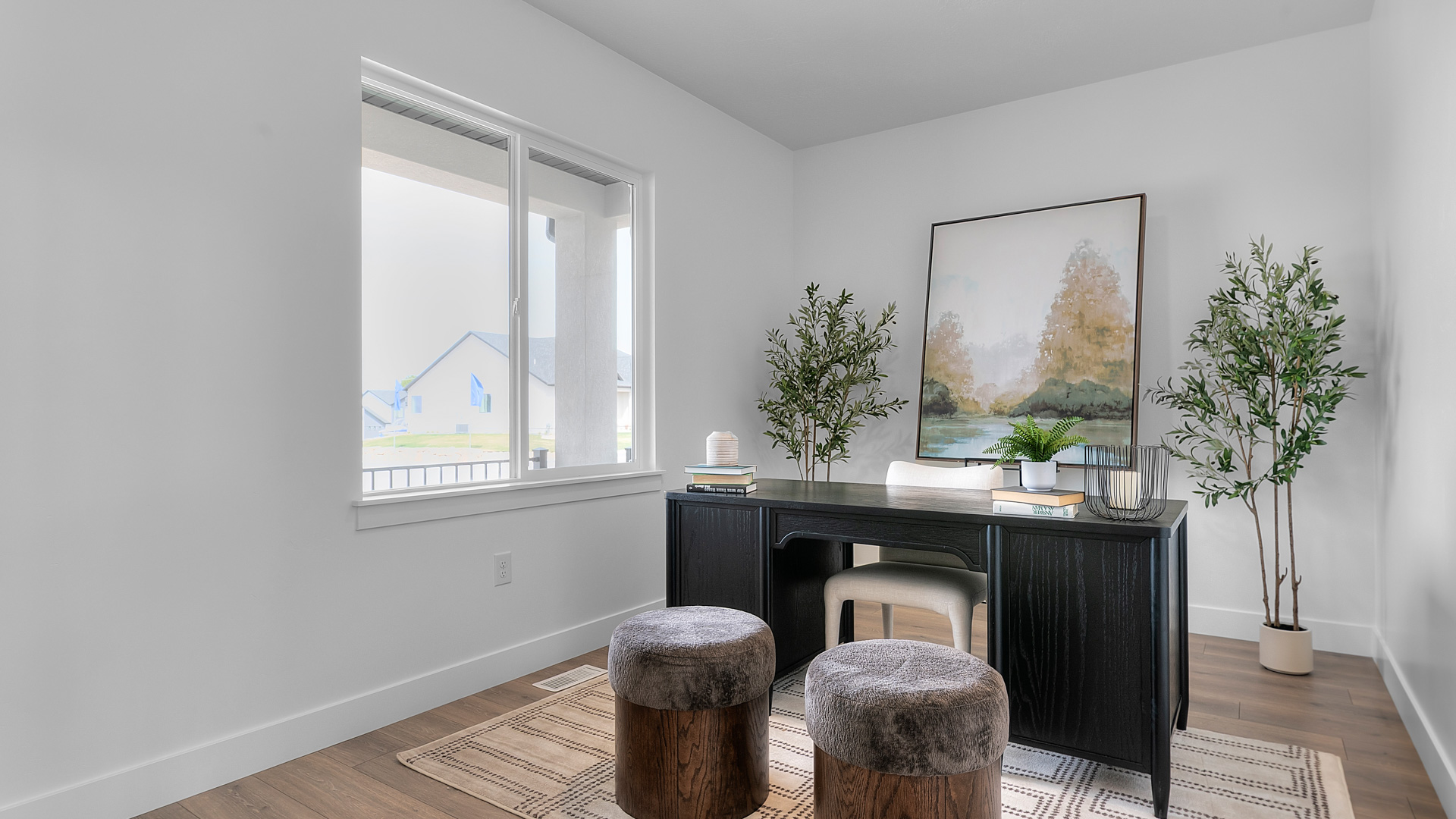 Office space with window.