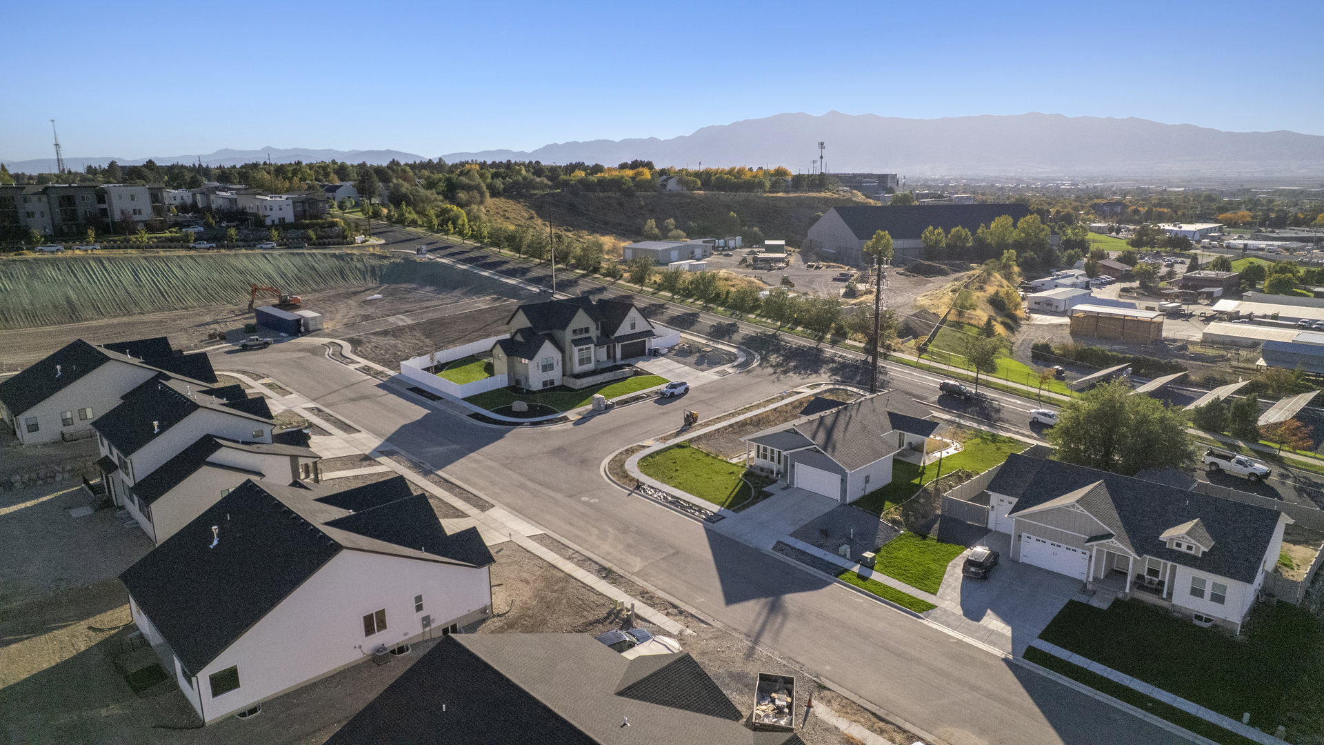 Mountainside Estates aerial of new community in Logan, Utah