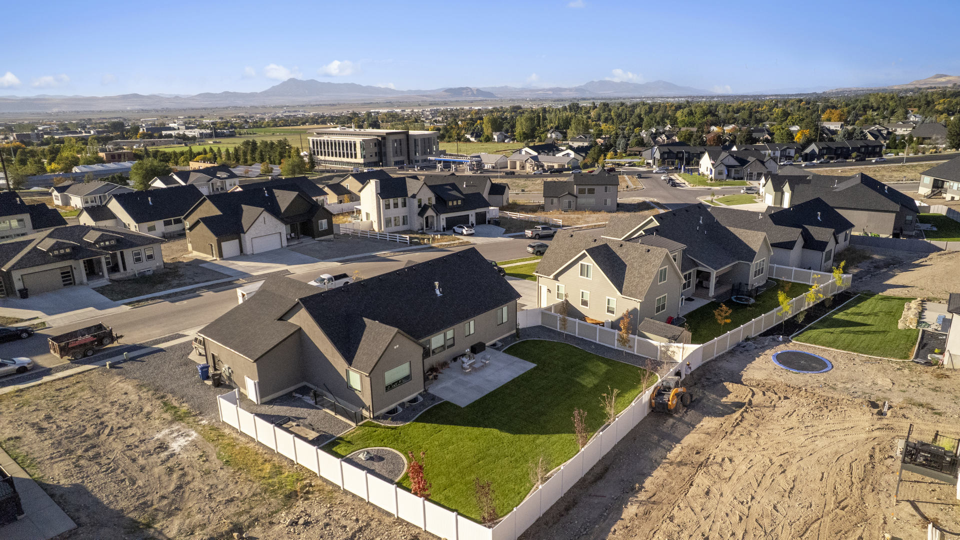 Mountainside Estates aerial of new community in Logan, Utah