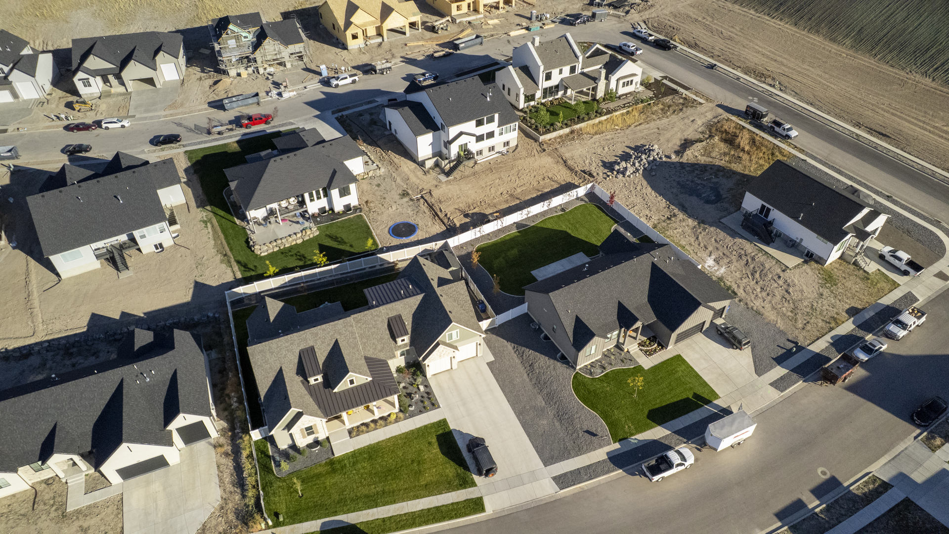Mountainside Estates aerial of new community in Logan, Utah