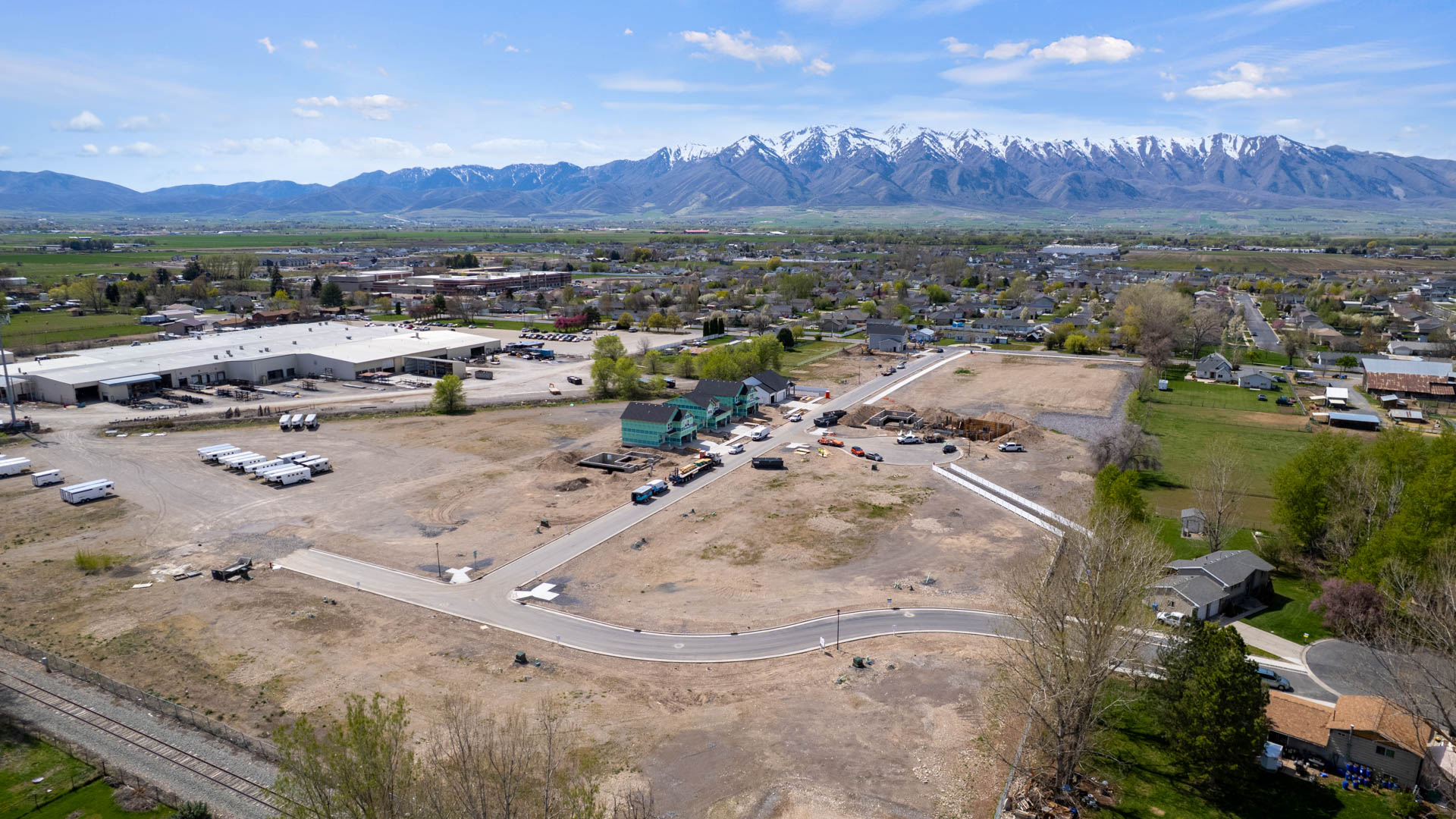 Aerial photos of Nibley Coach Community in Nibley Utah