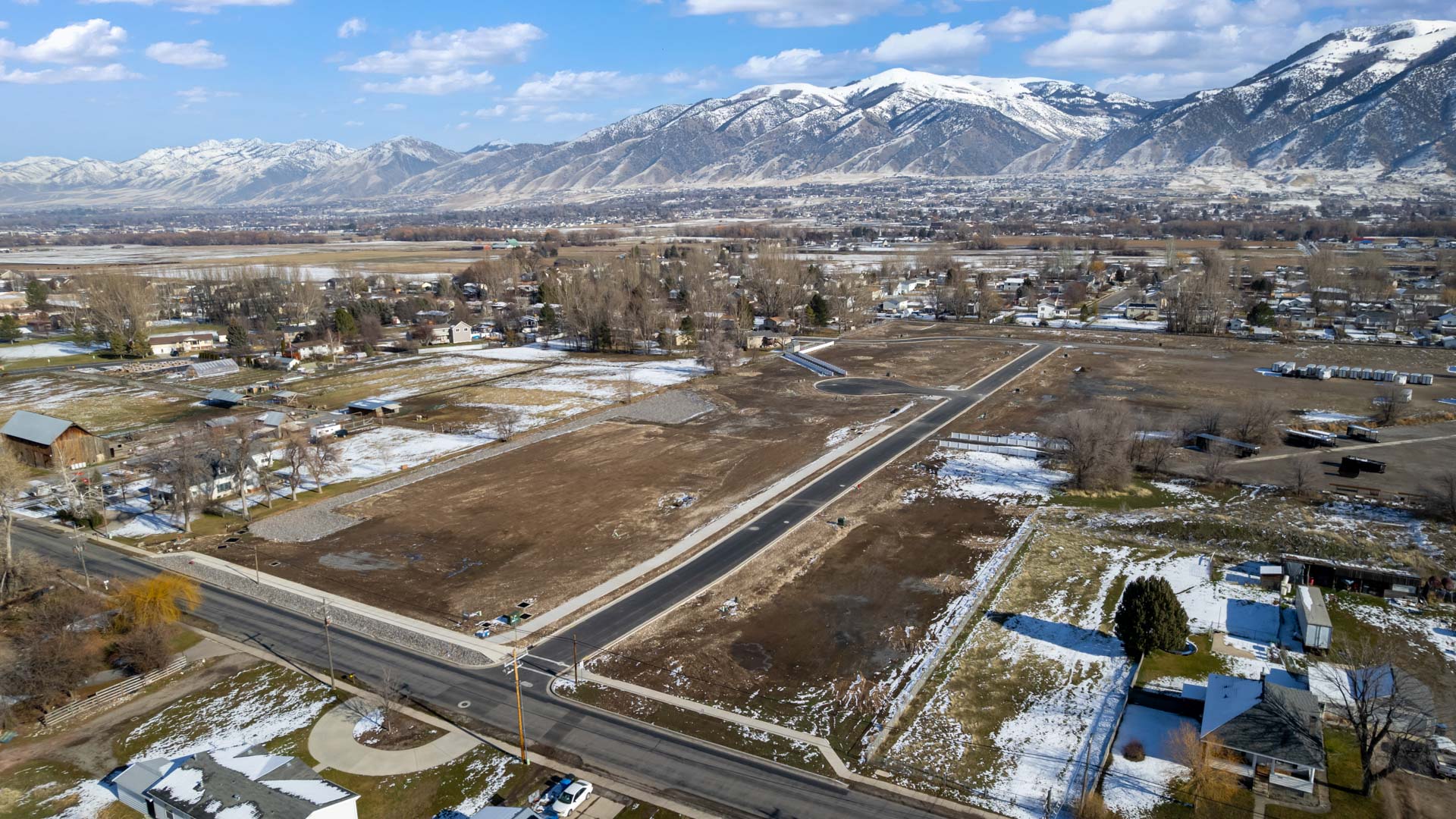 Aerial photos of Nibley Coach Community in Nibley Utah