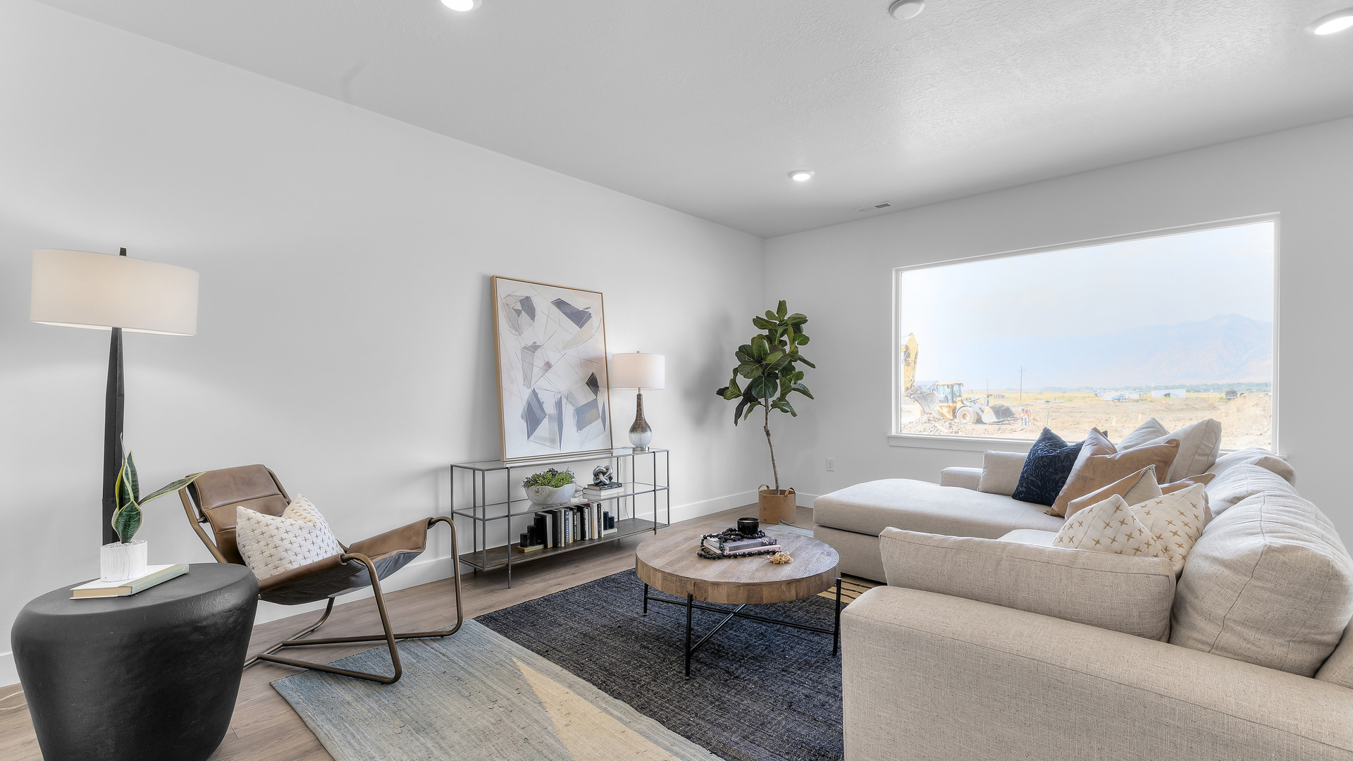Main living space with large window