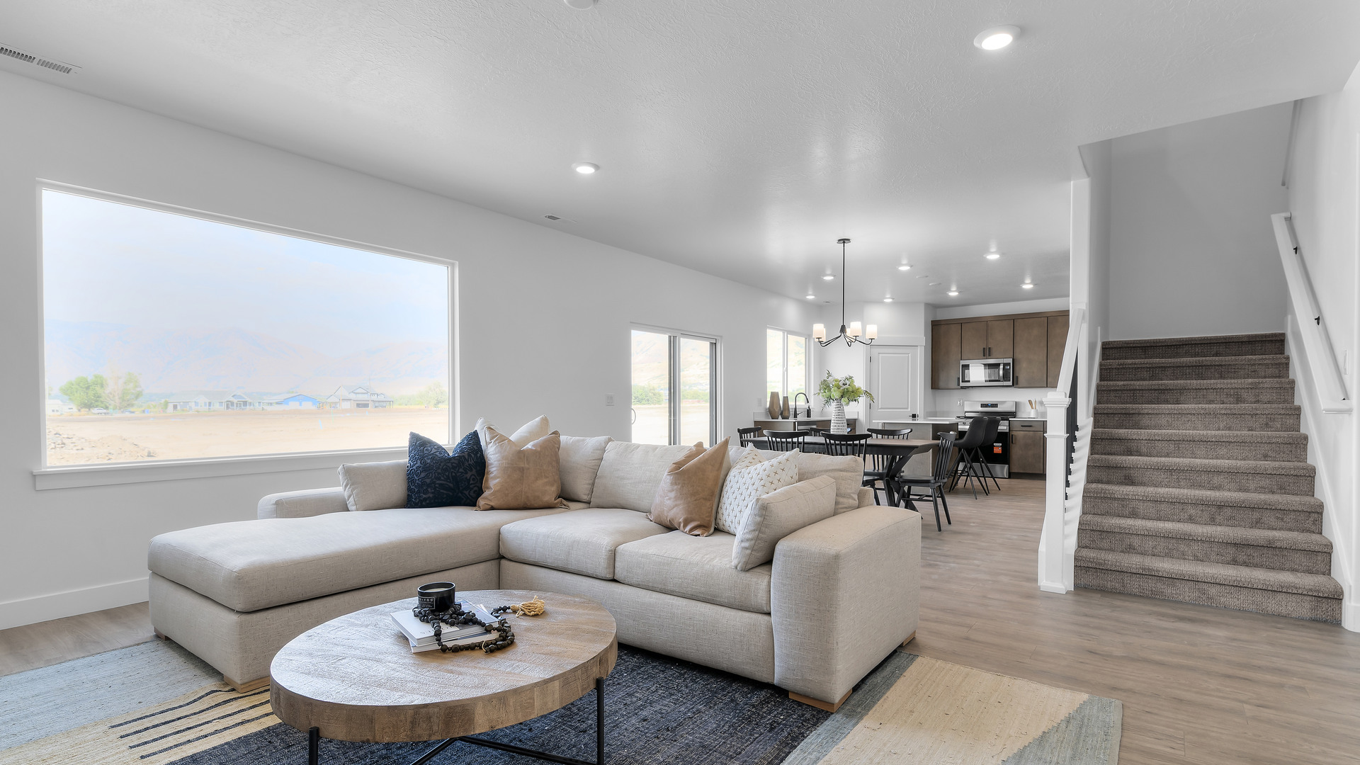 Main living space with large window