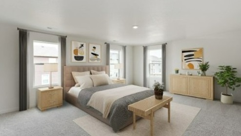 Hennessy Primary Bedroom at Timberleaf by D.R. Horton