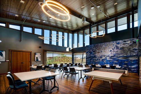 Large multipurpose community room avaiable to all residents of Harmony community in Aurora, Colordao
