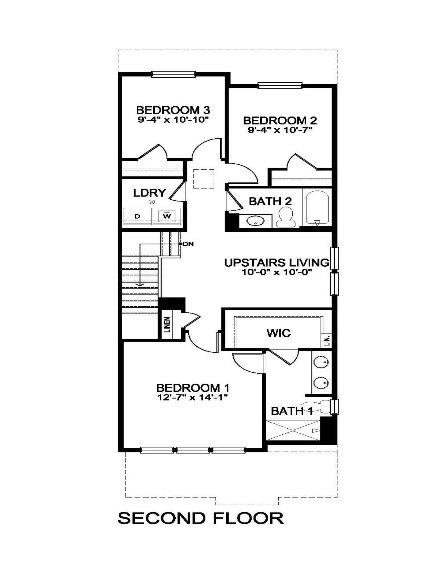 Floor Plan in Paired Homes at Harmony Aurora, CO D.R. Horton