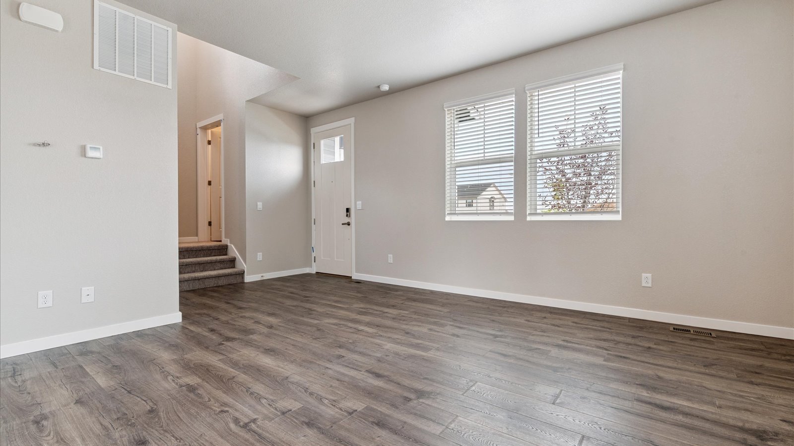 open concept great room in new home