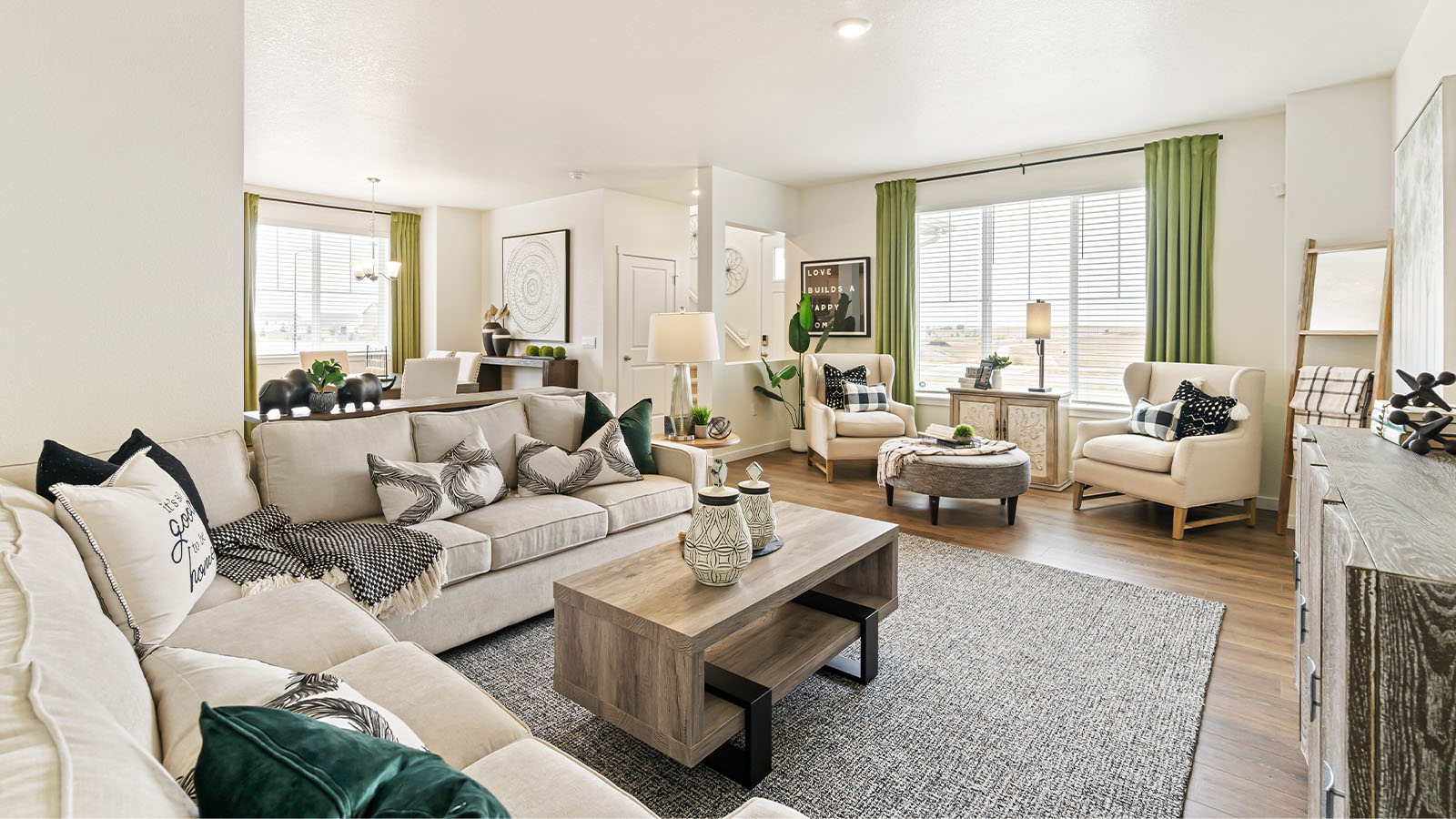 Living room in new D.R. Horton home