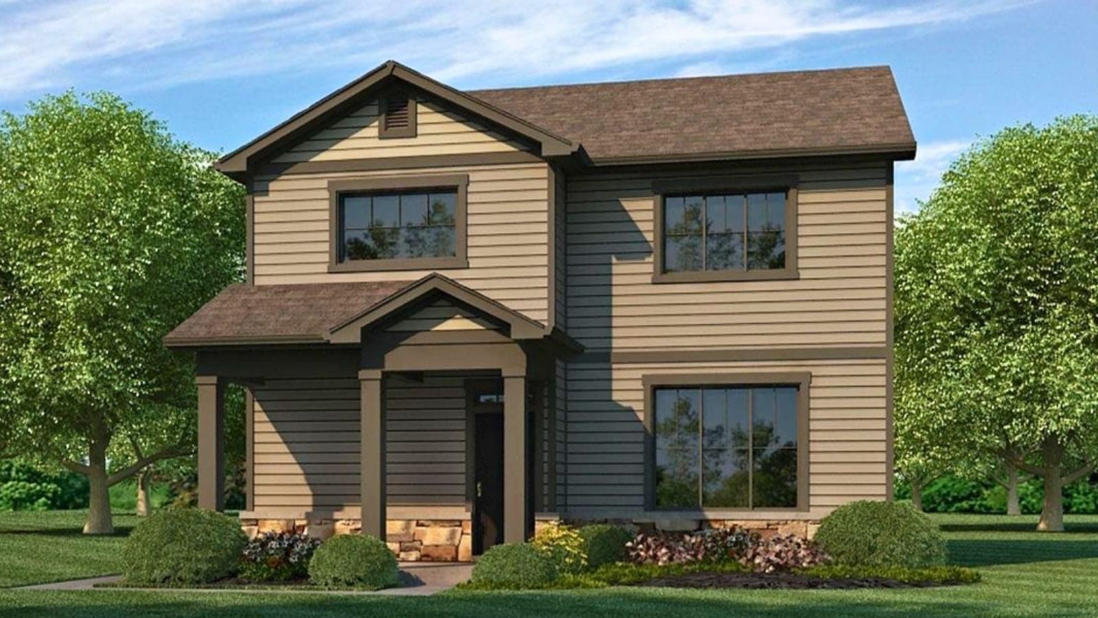 rendered Alamosa floor plan in Sky Ranch by D.R. Horton Watkins, CO