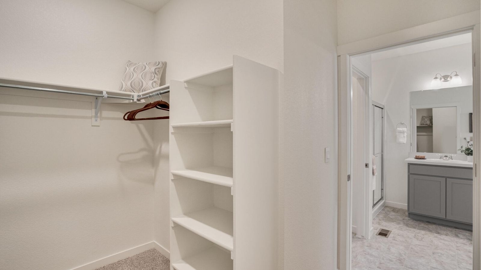 walk-in closet new home