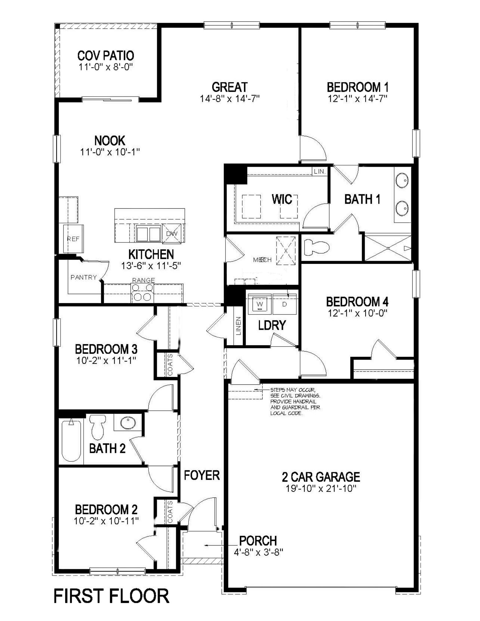 Chatham single-story floor plan layout featured at Sky Ranch by D.R. Horton