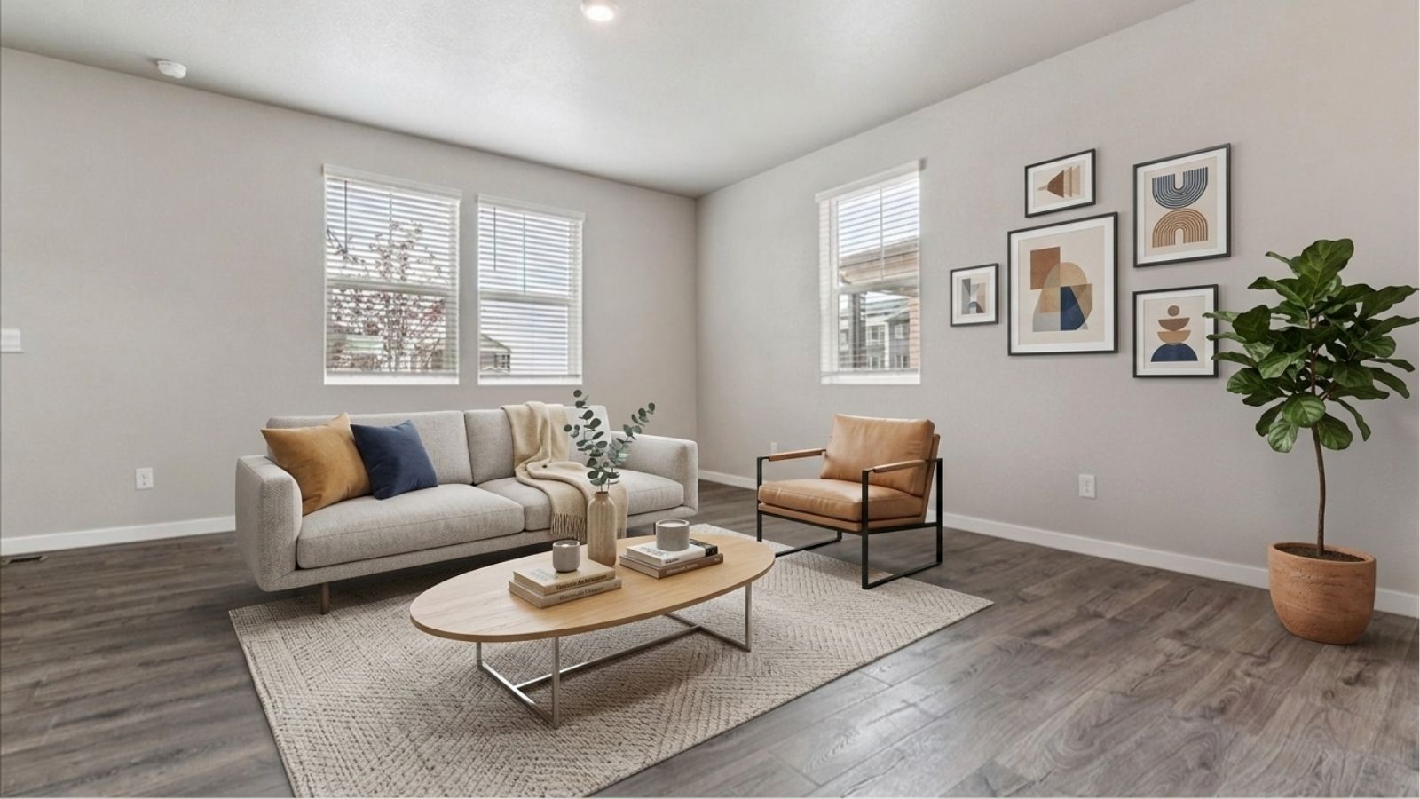living area in new home