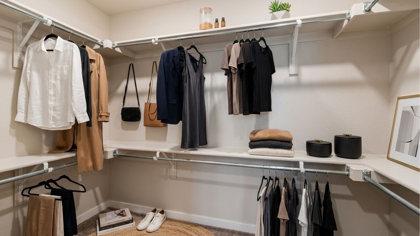 walk-in closet in new home