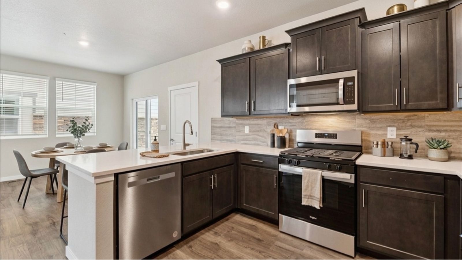 modern kitchen in new home