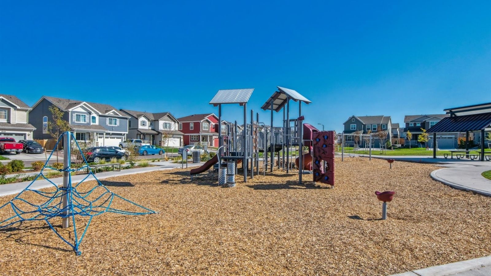 large playground in Sky Ranch community Aurora, CO