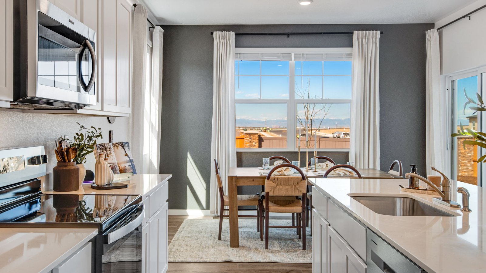 modern kitchen in new home