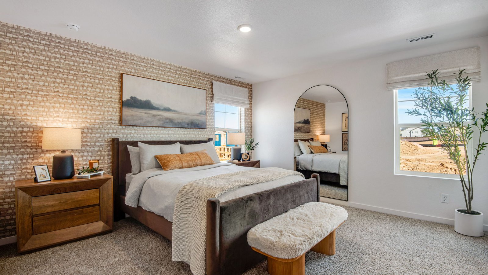 primary bedroom in new home