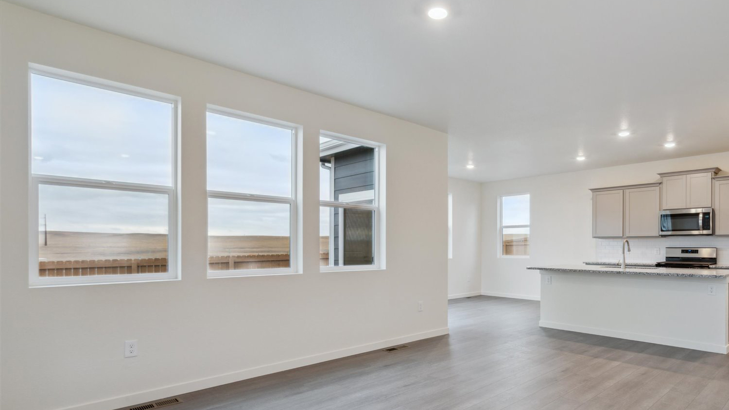 Open concept main floor layout at Sky Ranch Community