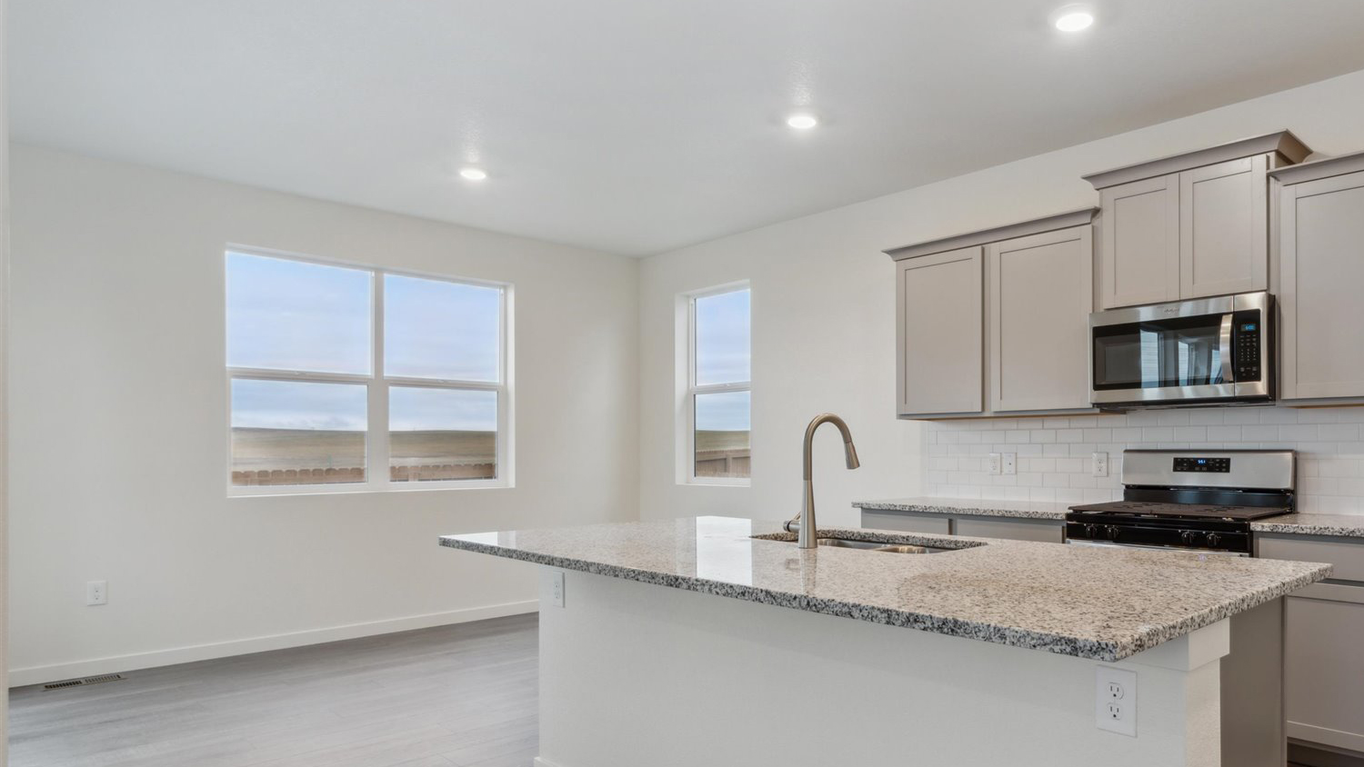 Spacious kitchen island in new D.R. Horton home in Colorado
