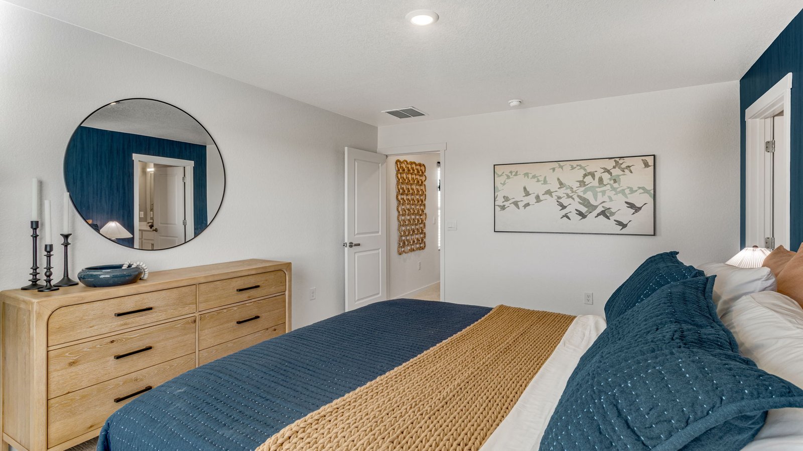 large primary bedroom new home