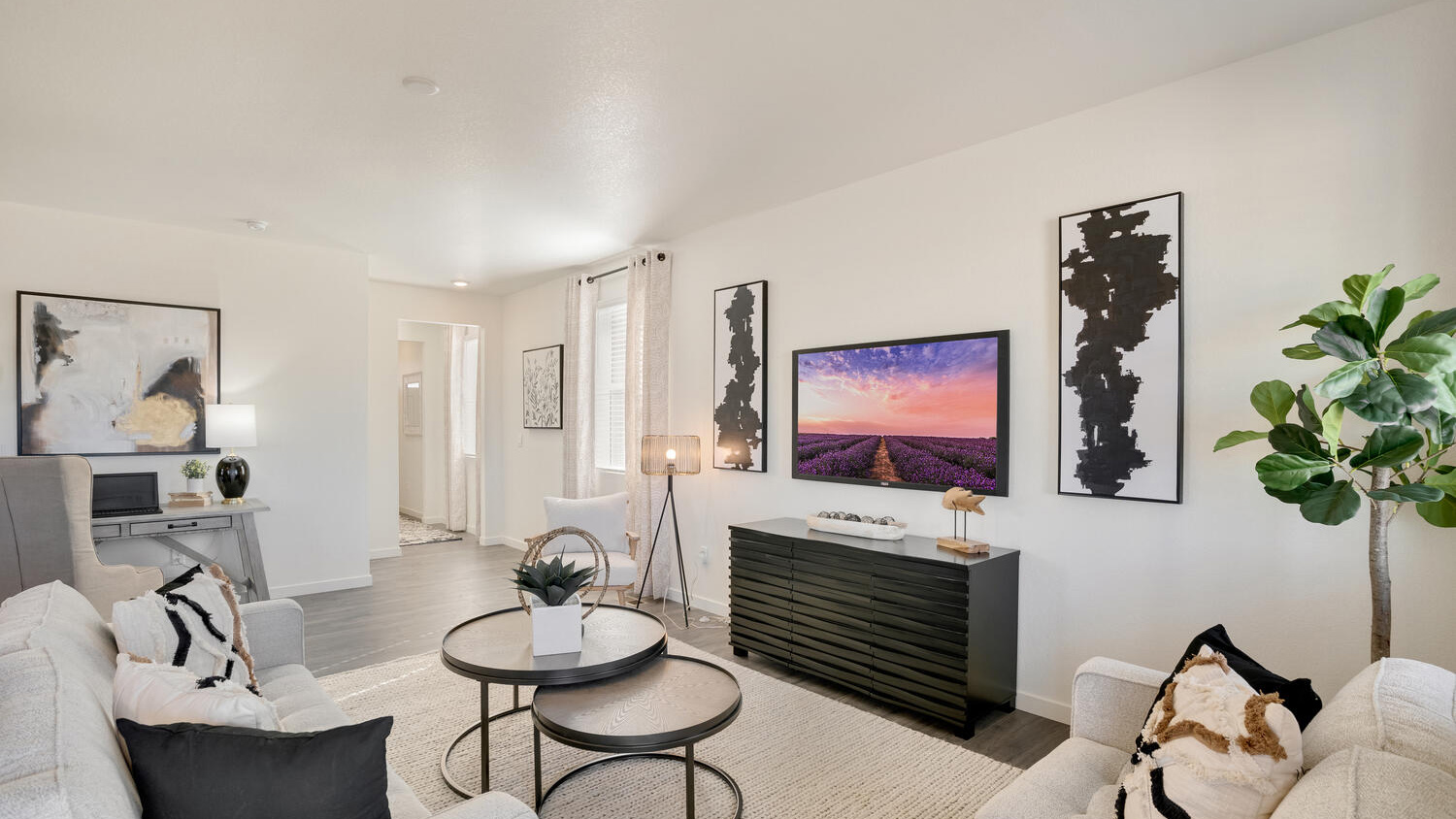 living area in new home