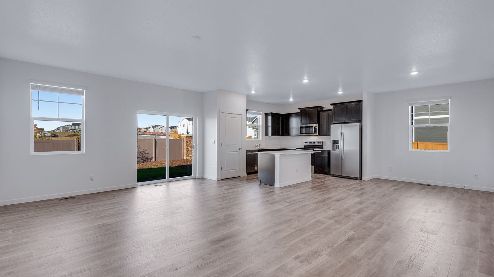 Open concept first floor layout in new home at Sky Ranch