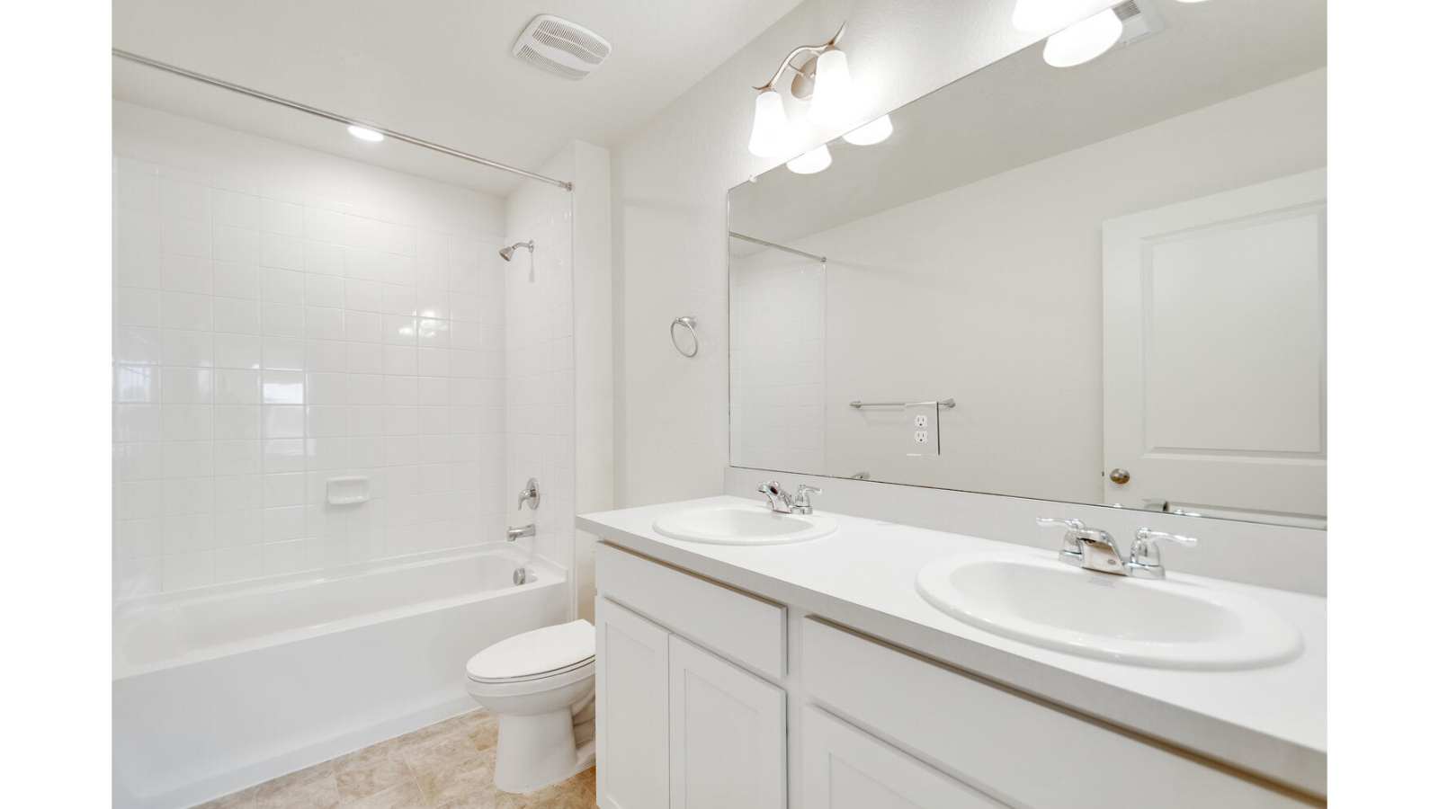 Secondary bathroom conveniently located near secondary bedrooms in Elm floor plan