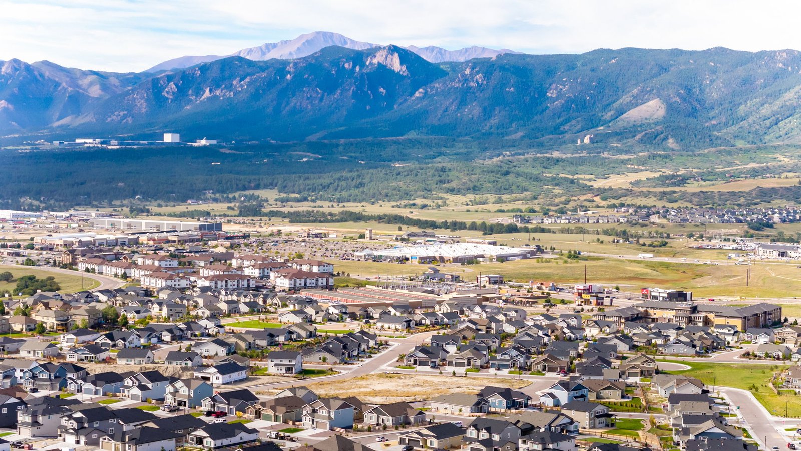 Mountain views near Jackson Creek community in Monument Colorado