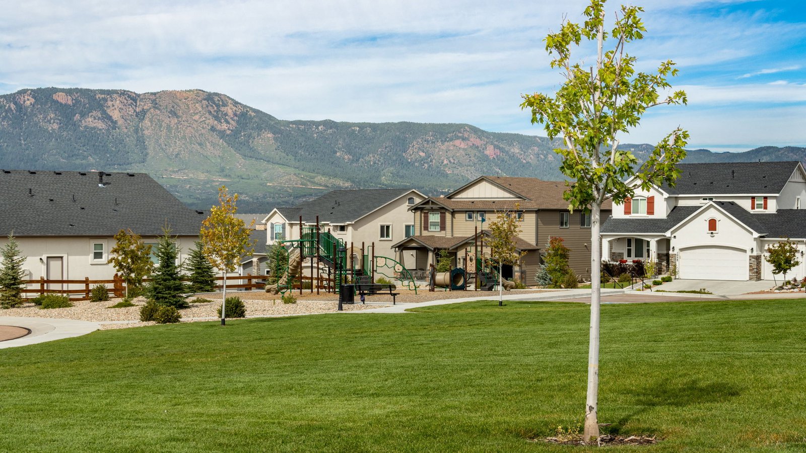 Park with a mountain view at Jackson Creek Community