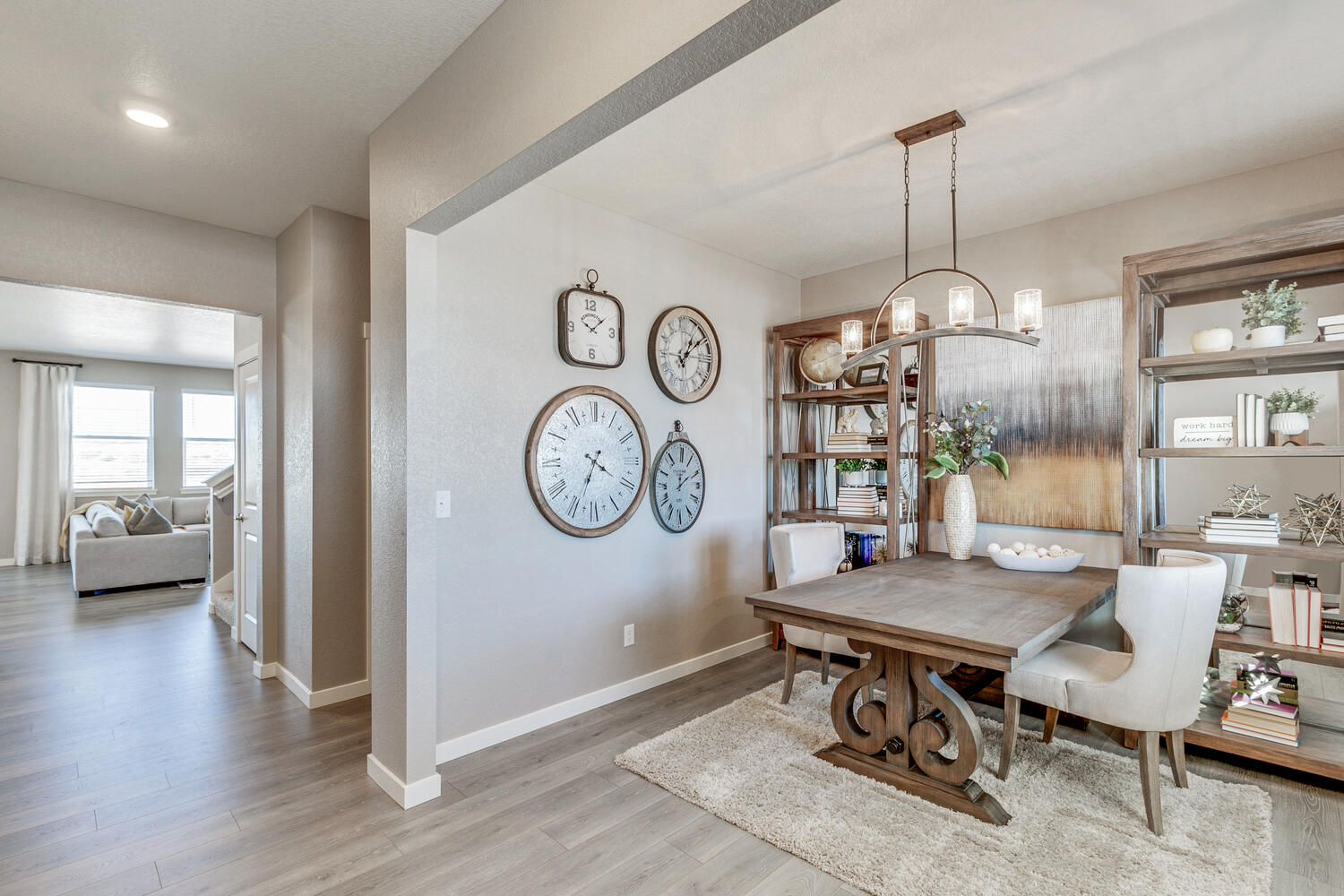Alternate view of study and foyer of Bridgeport model home