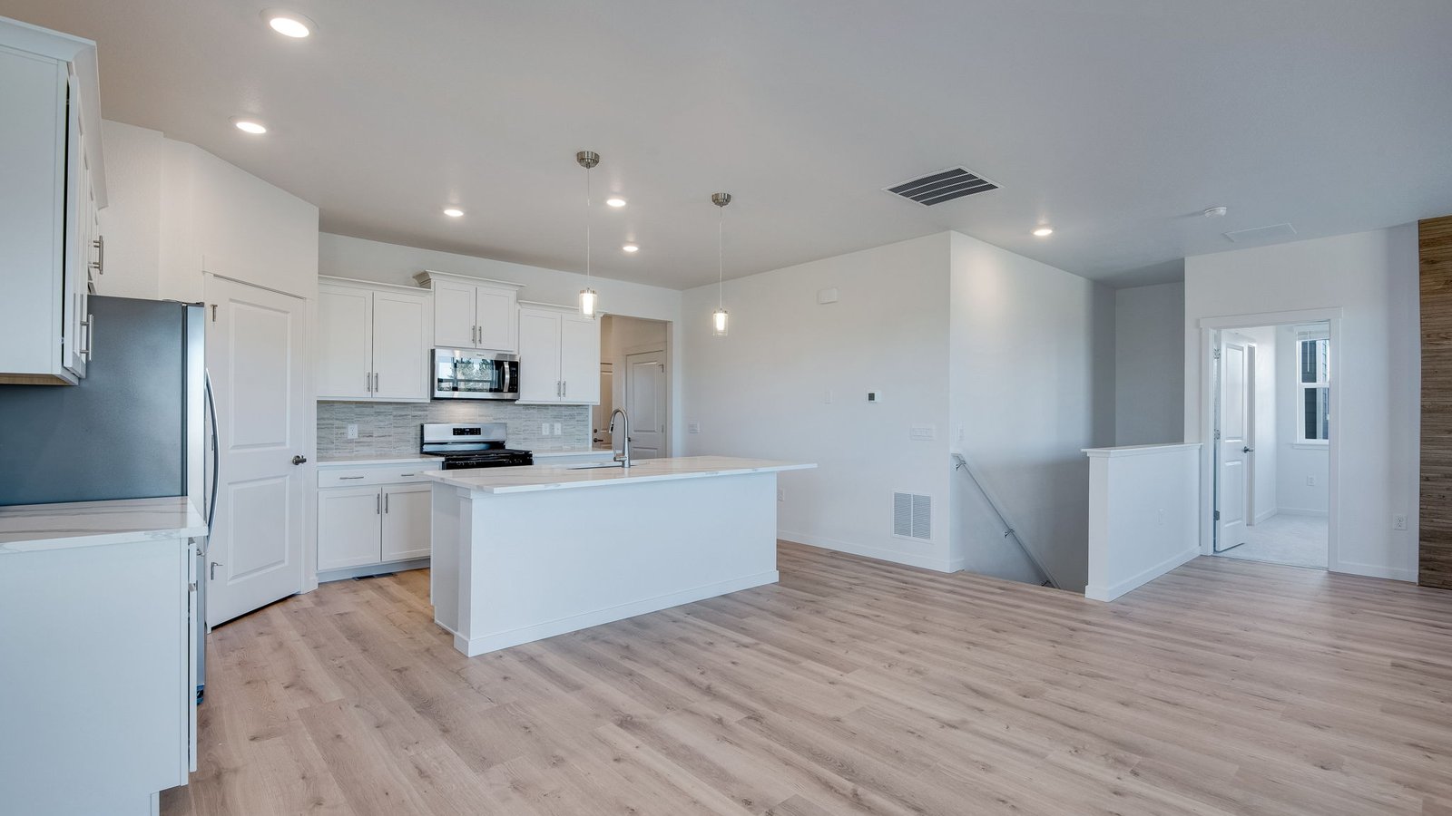 Great room in D.R. Horton home