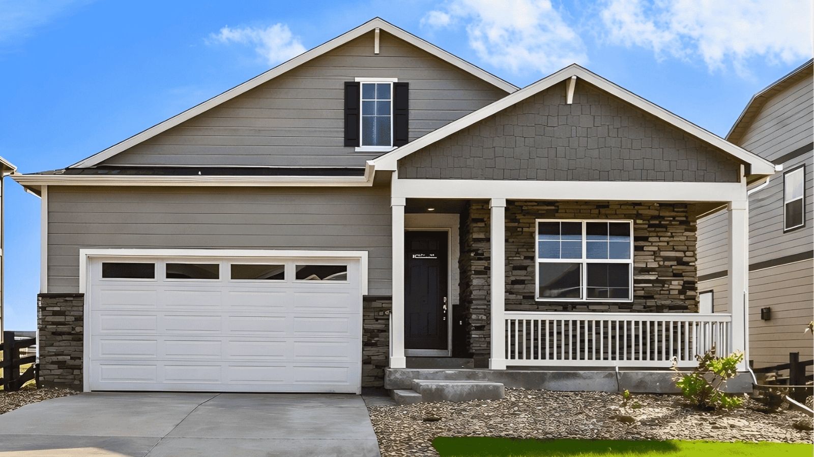 Exterior of Chatham floor plan at Trails at Crowfoot community in Parker Colorado