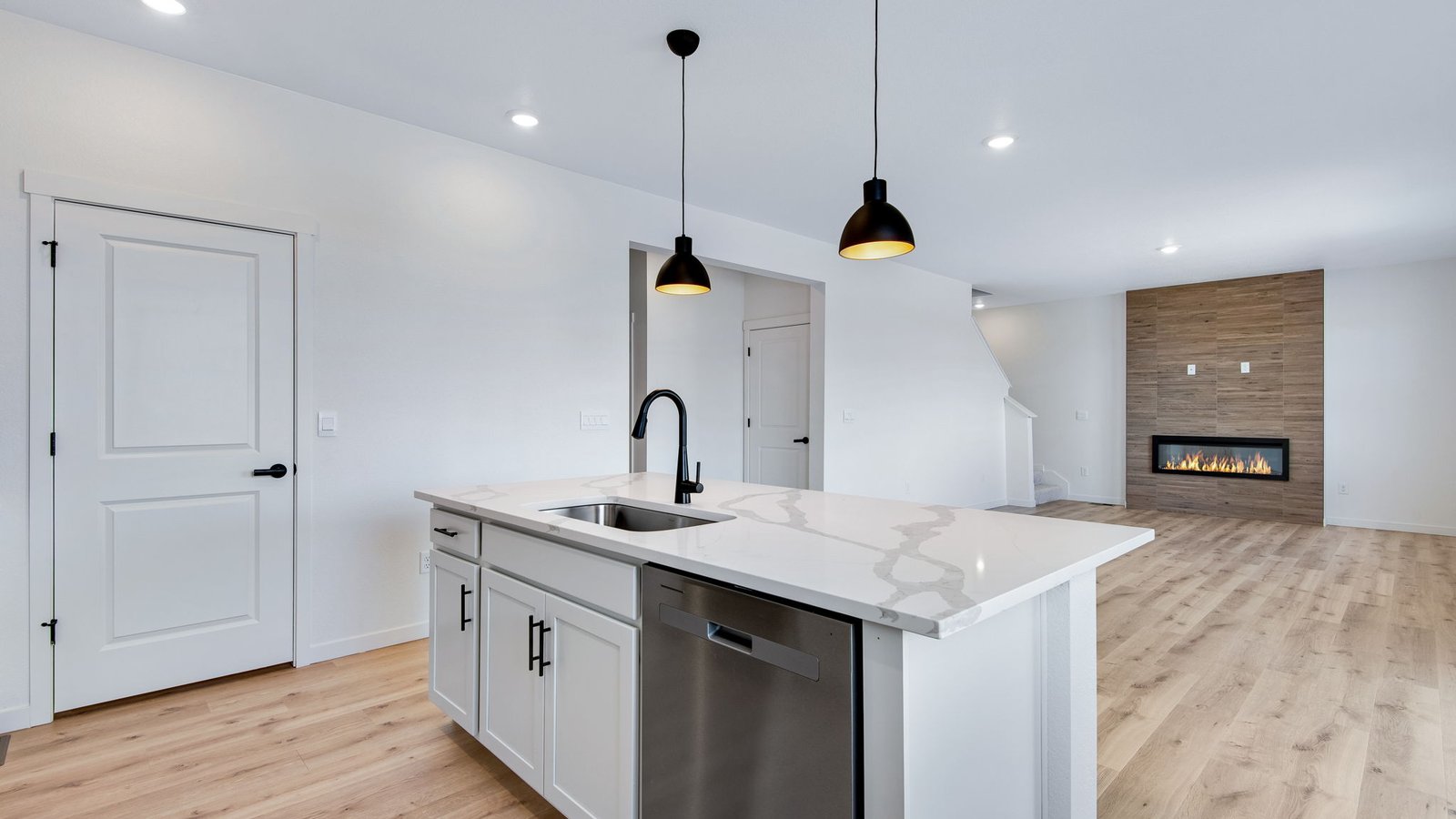 Spacious kitchen island in new open-concept Pendleton floorplan