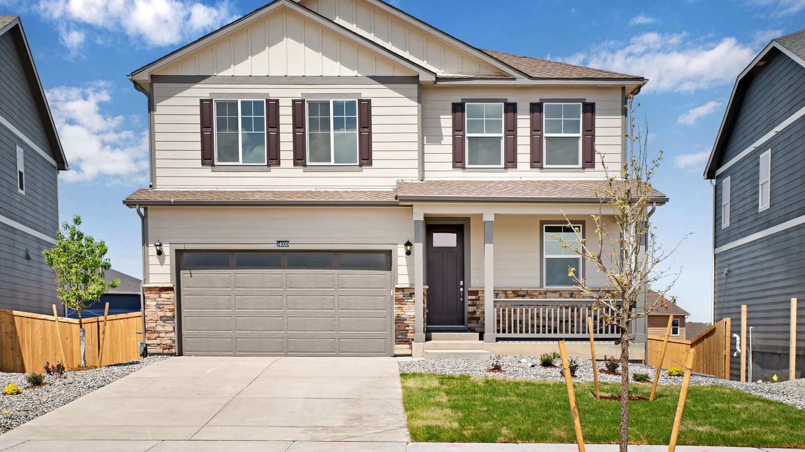 exterior of Pendleton floor plan by d.r. horton parker, co