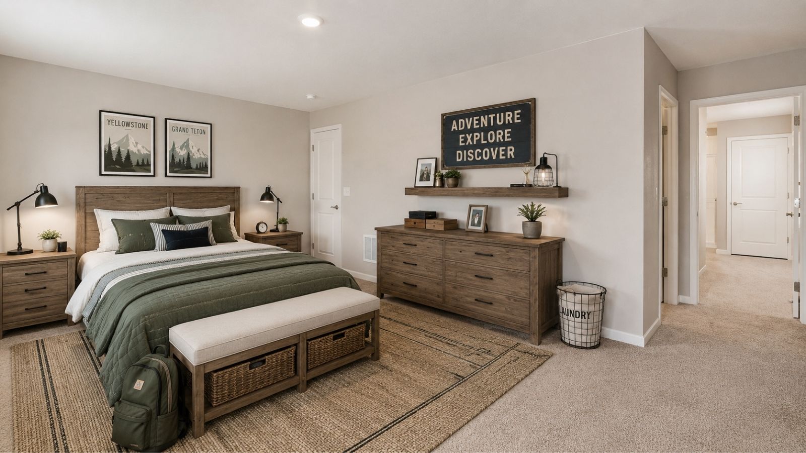 virtually staged teen boys bedroom in d.r. horton pendleton parker, co