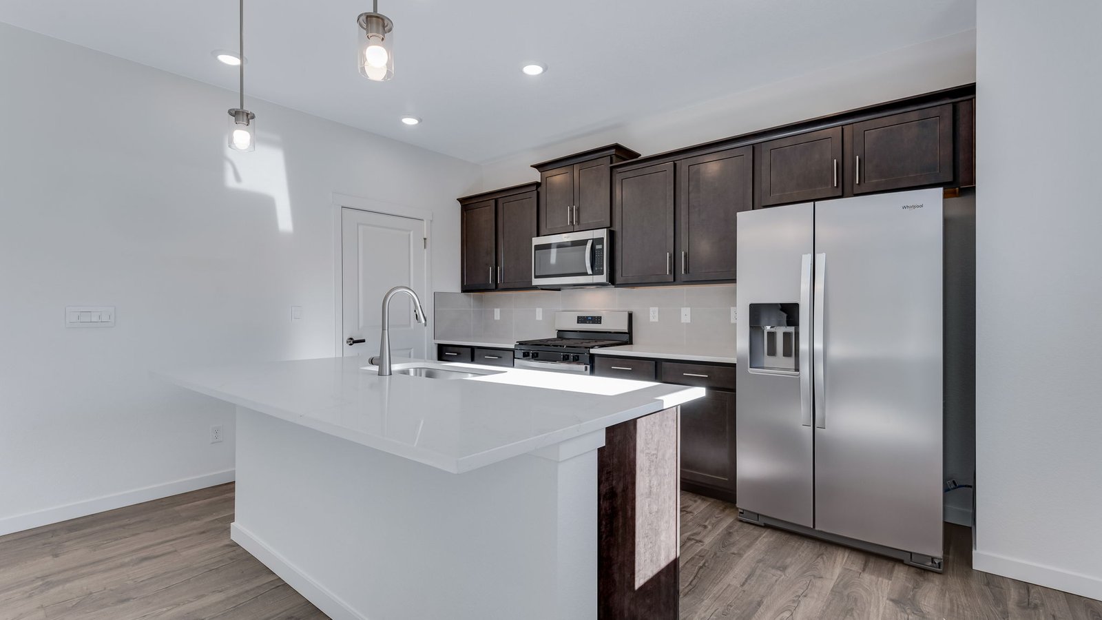 updated kitchen in new construction home