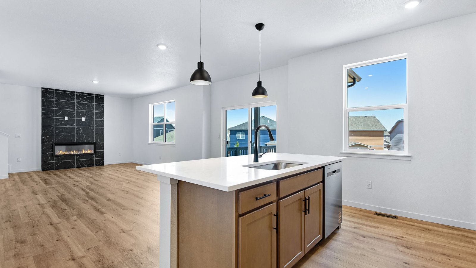 kitchen with an island