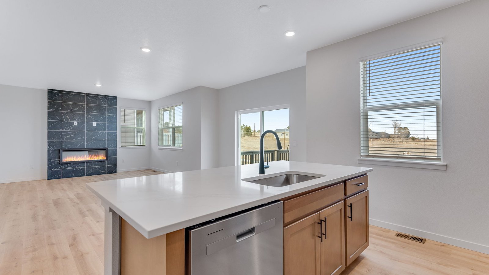 kitchen in new construction home by dr horton