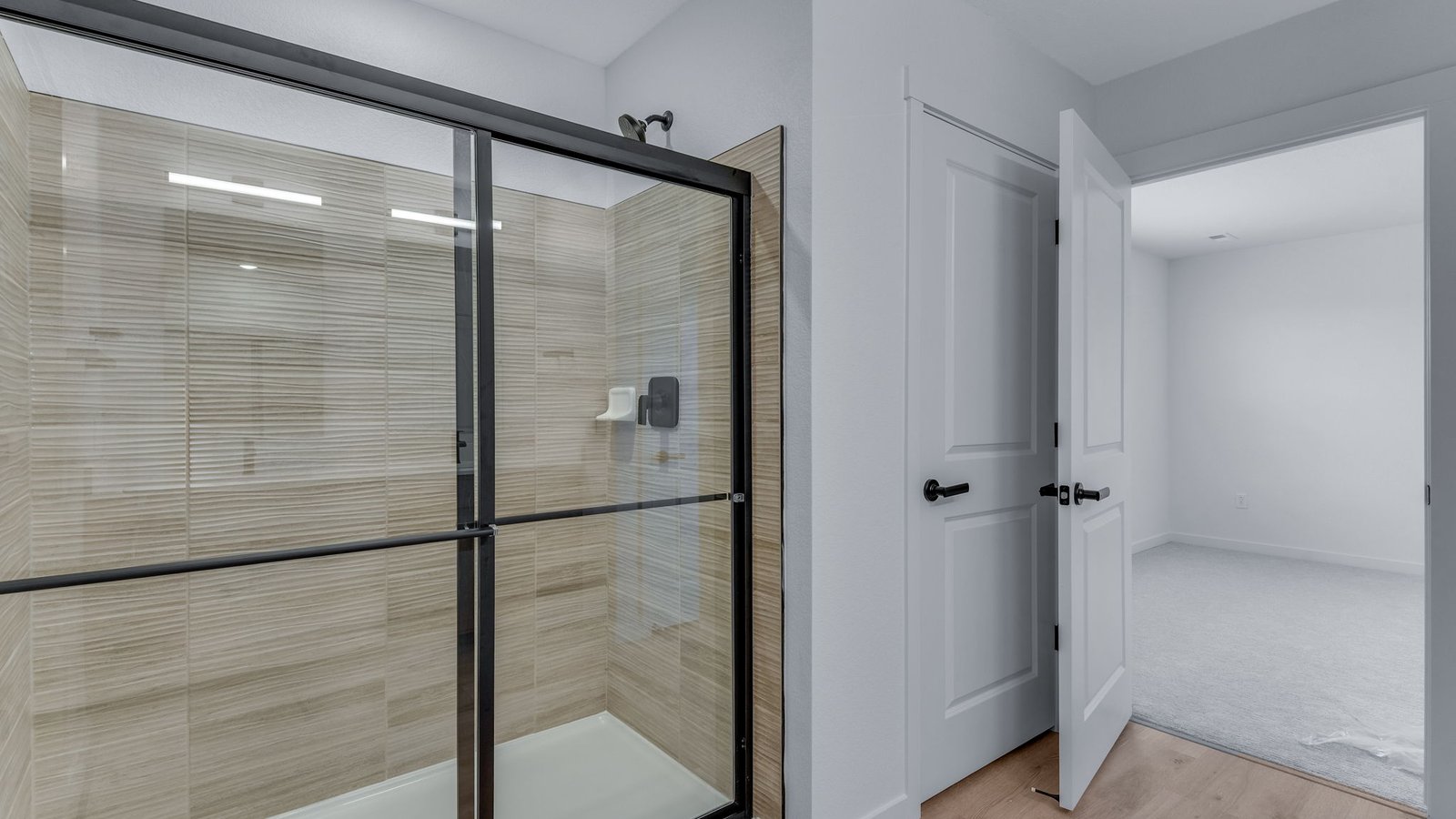 Walk-in shower in new home