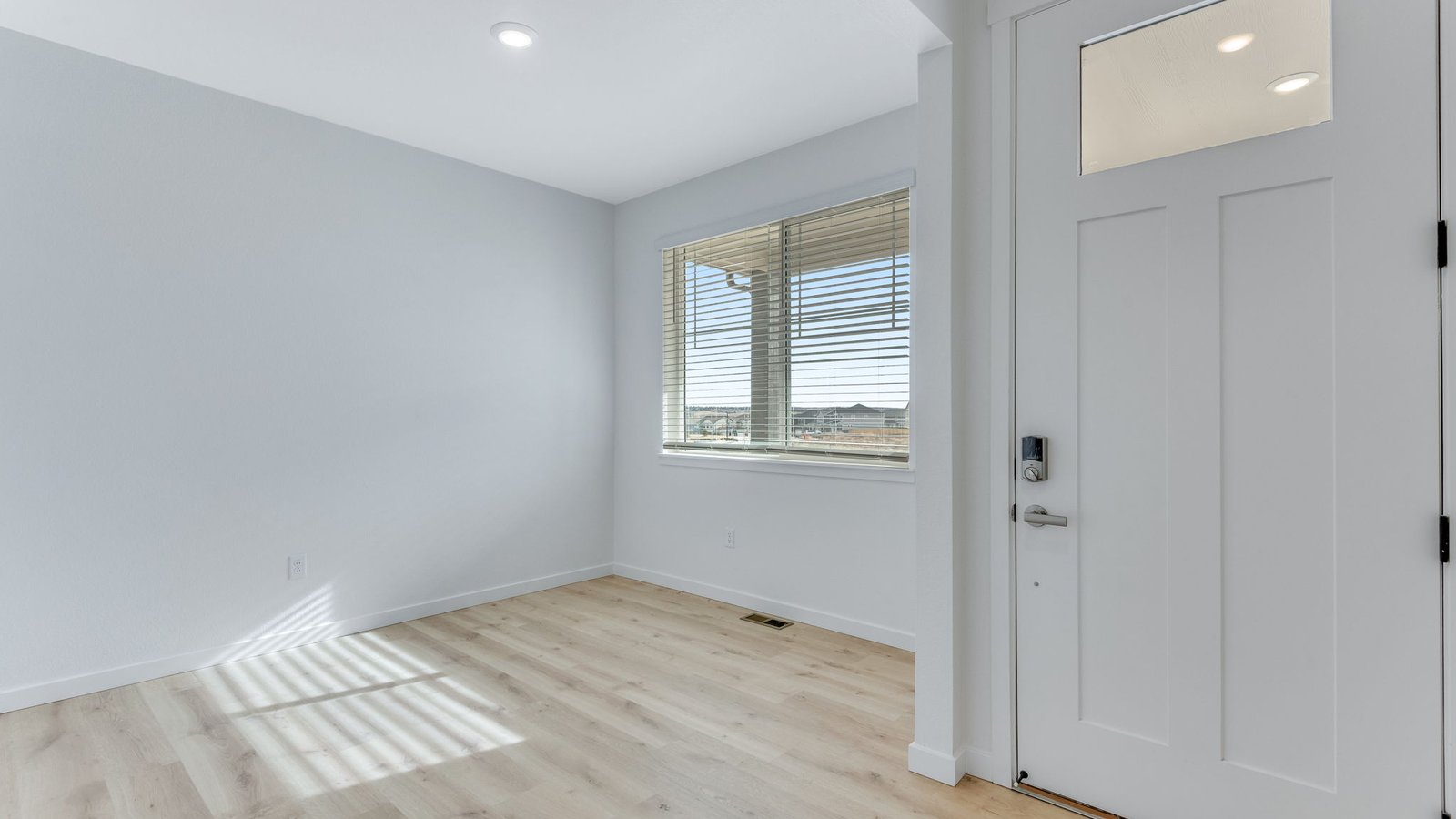 First floor study in new construction home