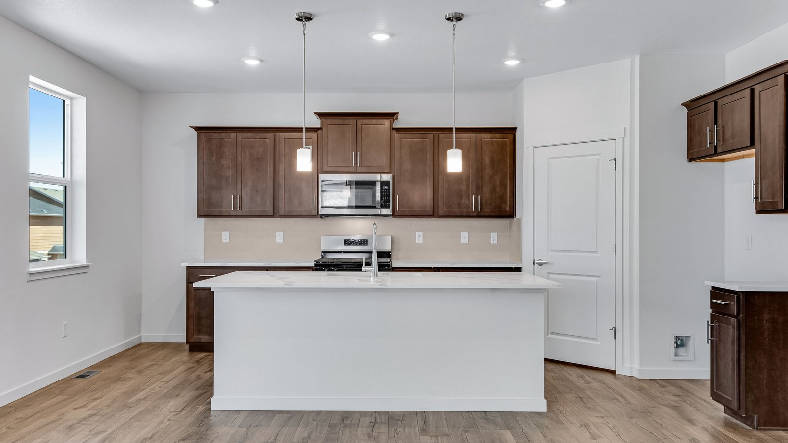 modern kitchen in new home